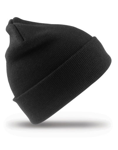 Recycled Woolly Ski Hat Black