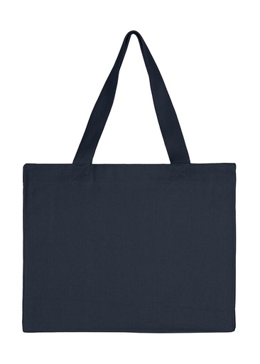 Canvas Wide Shopper with Fold LH Dark Blue