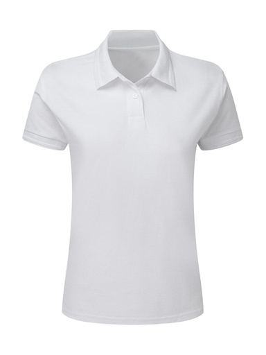 Poly Cotton Polo Women White