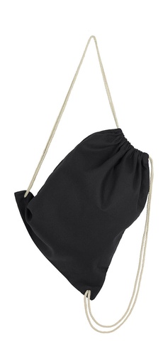 Baby Canvas Cotton Drawstring Backpack Black