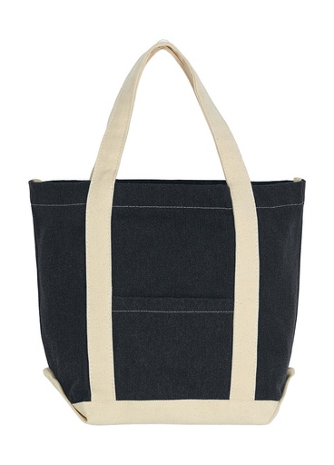 Canvas Denim Shopper Black Stonewash/Natural
