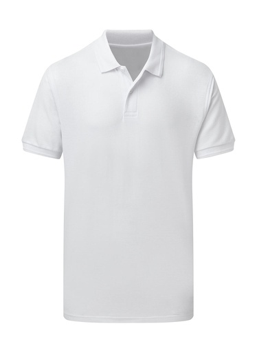 Poly Cotton Polo Men White