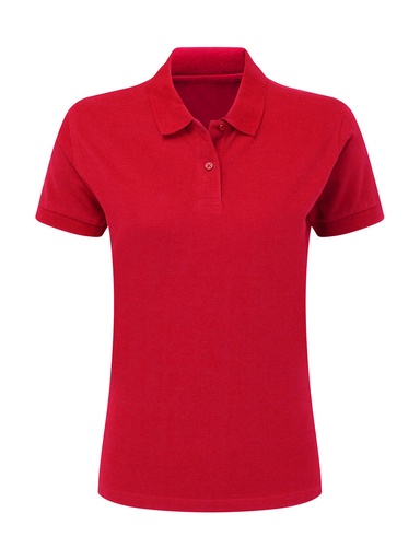 Cotton Polo Women Red