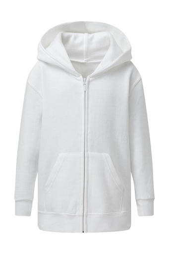Hooded Full Zip Kids White