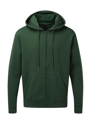 Hooded Full Zip Men Bottle Green