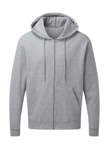Hooded Full Zip Men Light Oxford