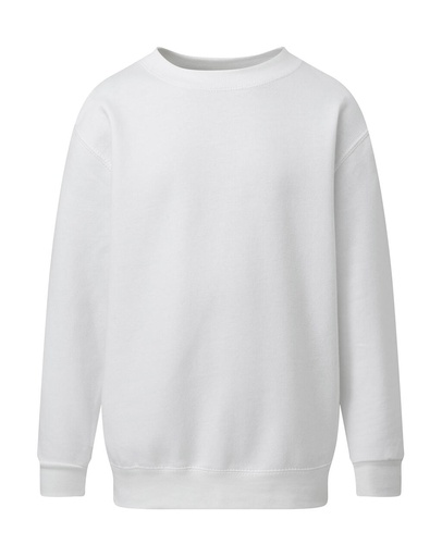 Crew Neck Sweatshirt Kids White