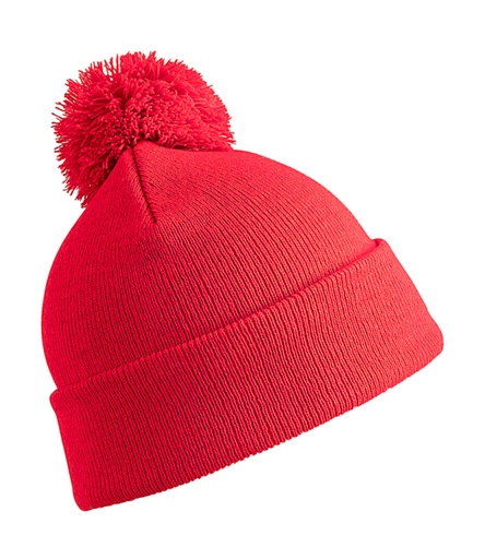 Pom Pom Beanie Red