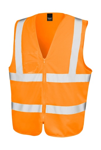 Zip I.D Safety Tabard Fluorescent Orange