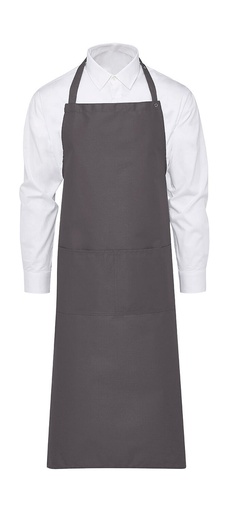 AMSTERDAM Bib Apron with Pocket Grey