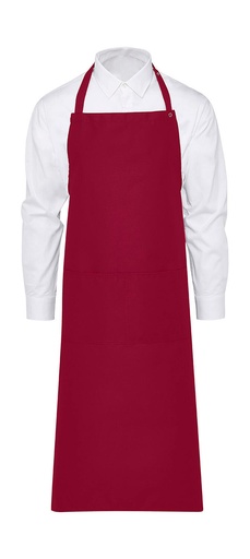 AMSTERDAM Bib Apron with Pocket Red