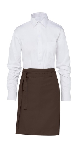 BRUSSELS Short Bistro Apron Brown