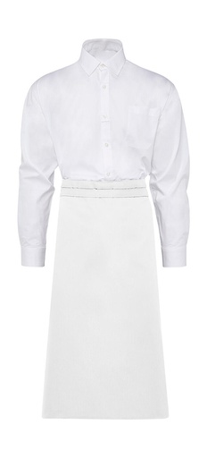 ROME Medium Length Bistro Apron White
