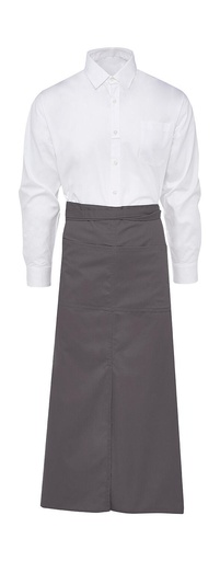 BERLIN Long Bistro Apron with Vent and Pocket Grey