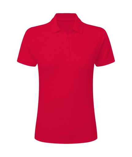 Signature Tagless Polo Stretch Women Red