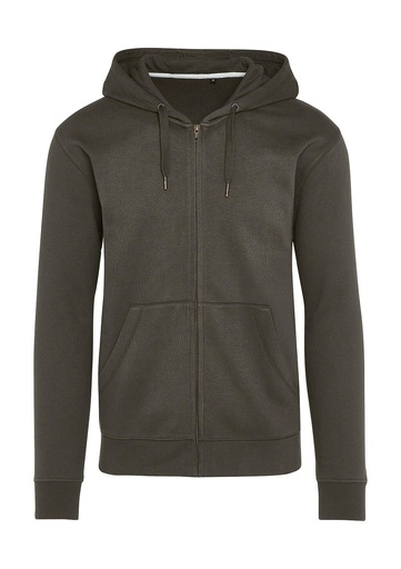 Signature Tagless Hooded Full Zip Unisex Charcoal