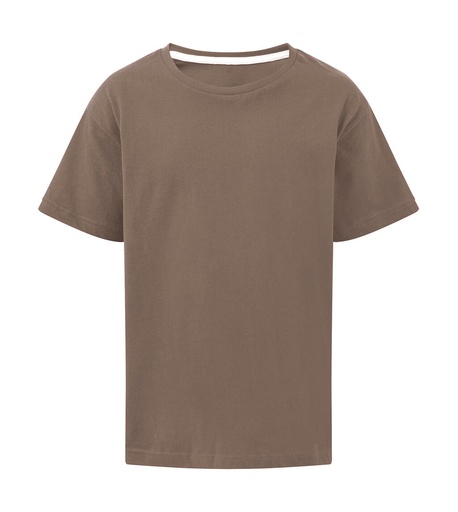 Signature Tagless Tee Kids Deep Taupe