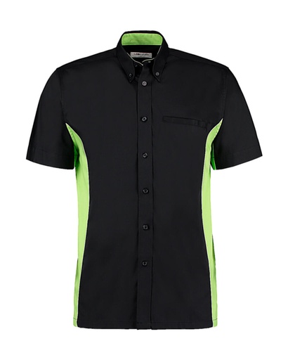 Classic Fit Sportsman Shirt SSL Black/Lime/White
