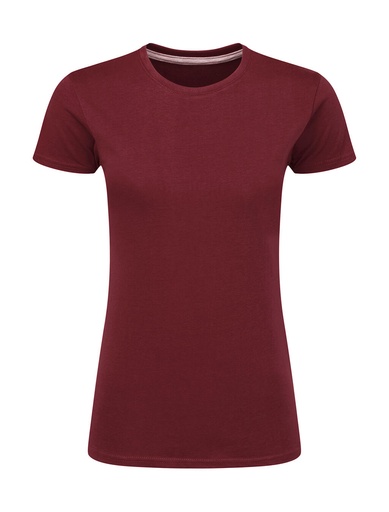 Signature Tagless Tee Women Burgundy