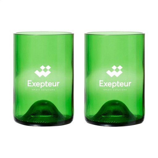 Rebottled® Tumbler 2-pack set glazen Groen