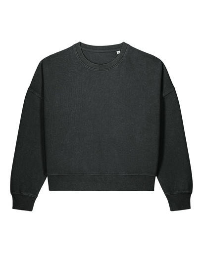 Stella Alma Vintage Crewneck G. Dyed Black Rock
