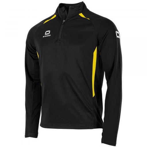 Stadio Quarter Zip top — Black-Yellow