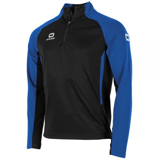 Stadio Quarter Zip top — Black-Royal