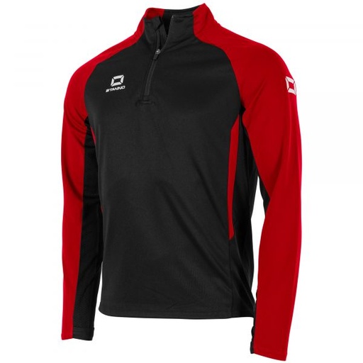 Stadio Quarter Zip top — Black-Red