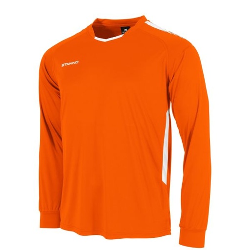 First Long Sleeve Shirt — Orange-White