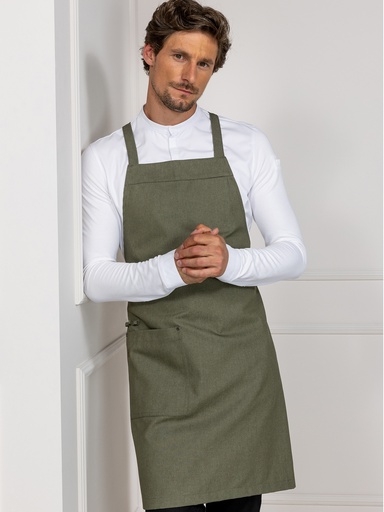 Bib Apron Eden Heavy Green Denim