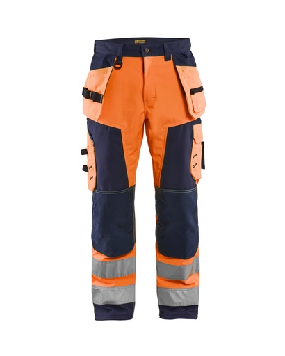 1567 High Vis werkbroek softshell met gereedschapszakken