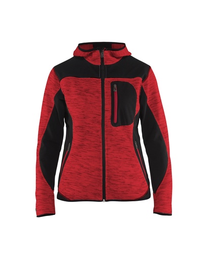 4931 Dames gebreid vest met softshell