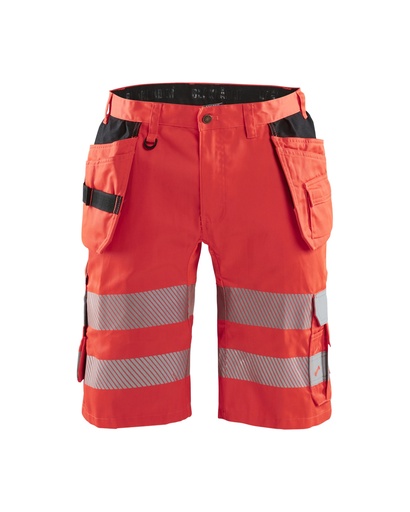 1586 High Vis short met stretch en gereedschapszakken