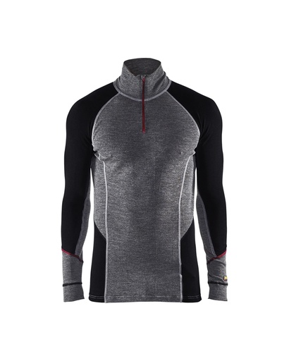 4699 Onderhemd met halve rits merinowol XWARM