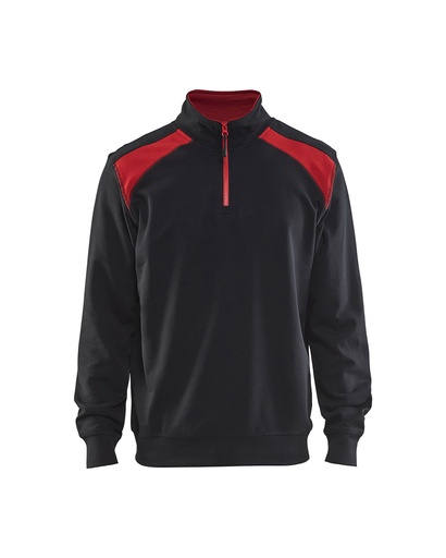 3353 SWEATSHIRT BI-COLOUR MET HALVE RITS