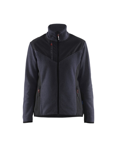 5943 Dames gebreid vest met softshell