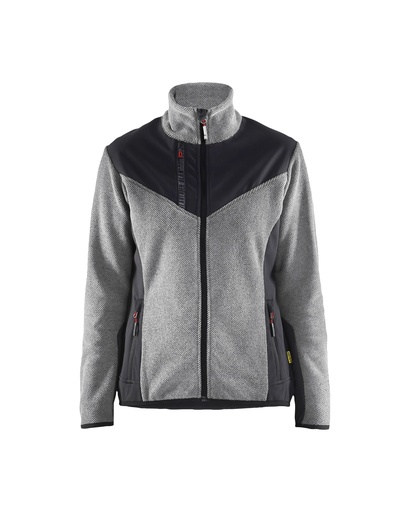 5943 Dames gebreid vest met softshell