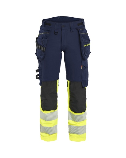 7025 Dames High Vis werkbroek 4-weg stretch met gereedschapszakken