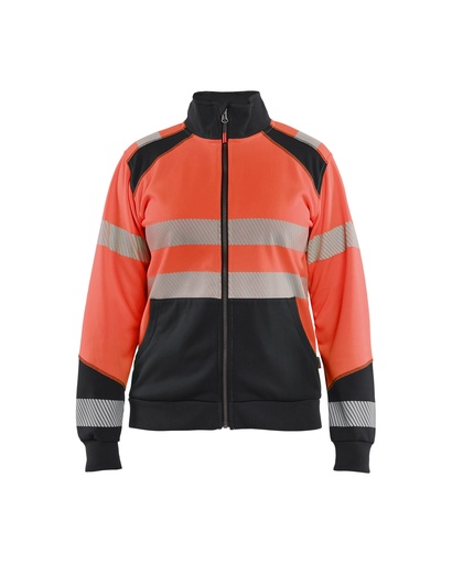 3508 Dames sweatshirt met rits High Vis