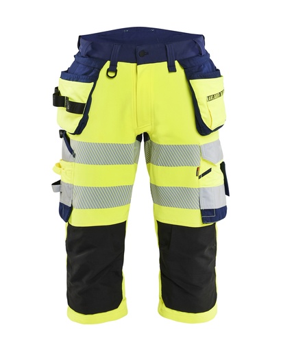 1123 High Vis piraatbroek 4-weg stretch met gereedschapzakken