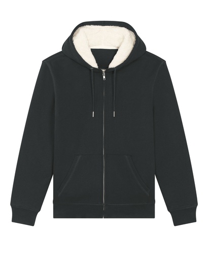 Hygger Sherpa Zip Hoodie Black