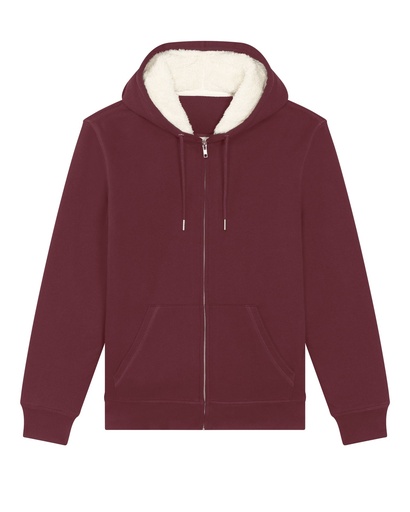 Hygger Sherpa Zip Hoodie Burgundy