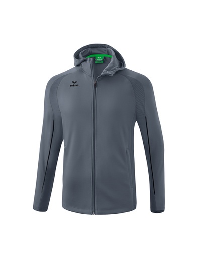 LIGA STAR trainingsjack met capuchon slate grey/zwart