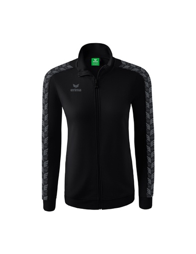 Essential Team Tracktop jack zwart/slate grey Dames