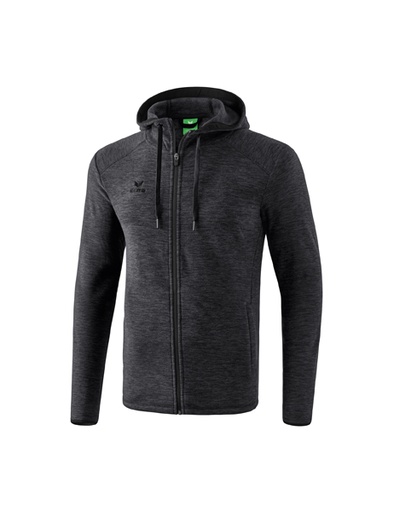 Fleece jack zwart melange