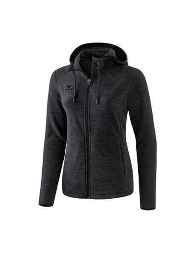 Fleece jack zwart melange Dames