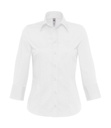 Milano/women Popelin Shirt 3/4 sleeves White