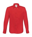 London Stretch Shirt LS Deep Red