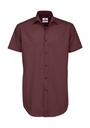 Black Tie SSL/men Poplin Shirt Luxurious Red