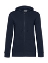 Zipped Hooded /women Navy Blue